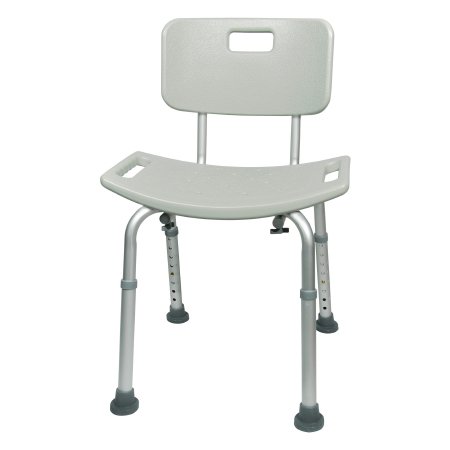 Bath Bench McKesson Aluminum Frame Removable Backrest 19-1/4 Inch Seat Width